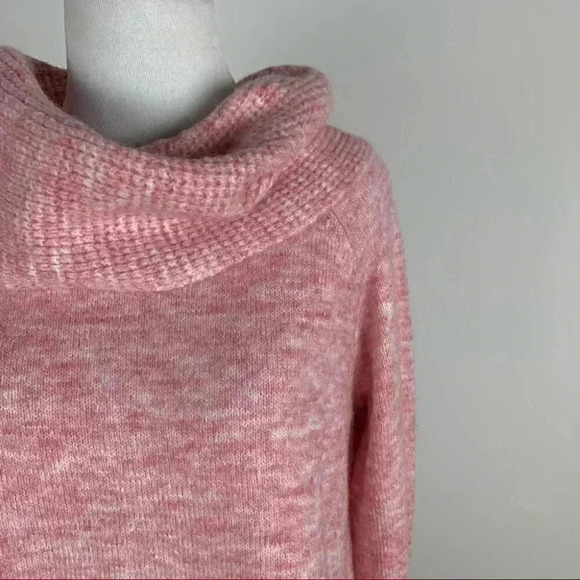 Style & Co Womens knit sweater size M pink cowl neck strawberry milk - Picture 2 of 9